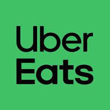 Green and black UberEats logo.